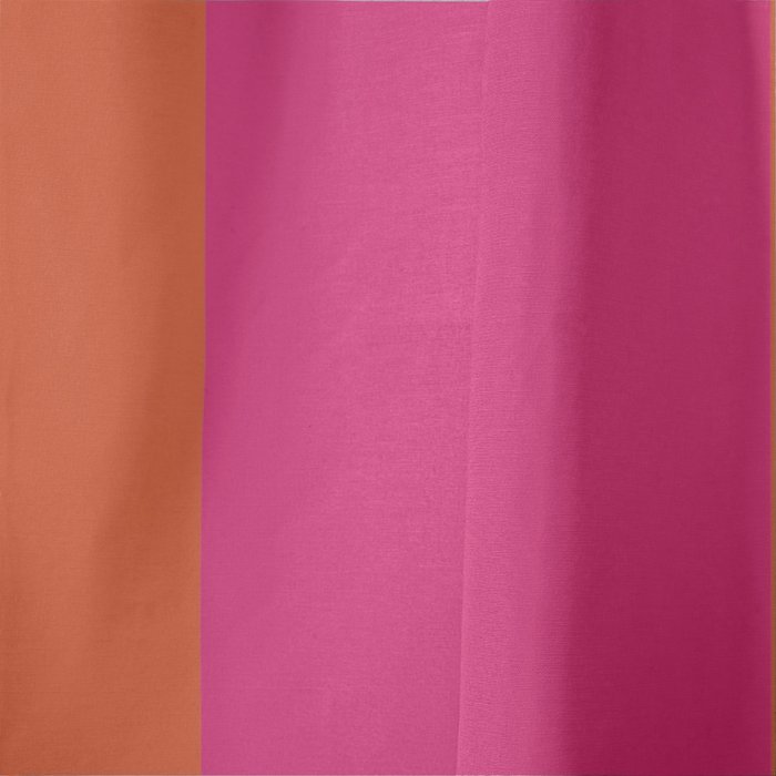 Bright Neon Pink and Orange Vertical Cabana Tent Stripes Window Curtain Gallery Image 4