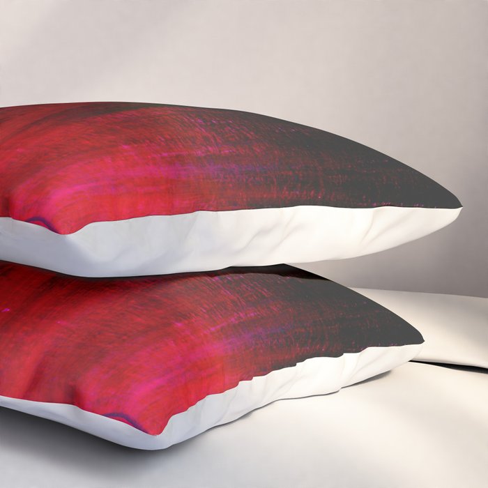 Red and Black Abstract Pillow Sham Gallery Image 3