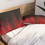 Red and Black Abstract Pillow Sham Gallery Image 2