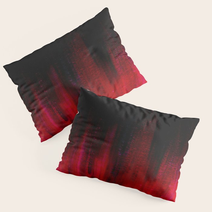 Red and Black Abstract Pillow Sham Gallery Image 3