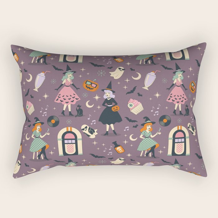 50s Witch Vibes Rectangular Pillow Gallery Image 1