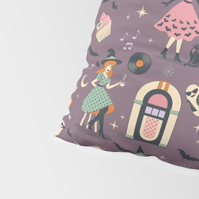 50s Witch Vibes Pillow Sham Gallery Image 4