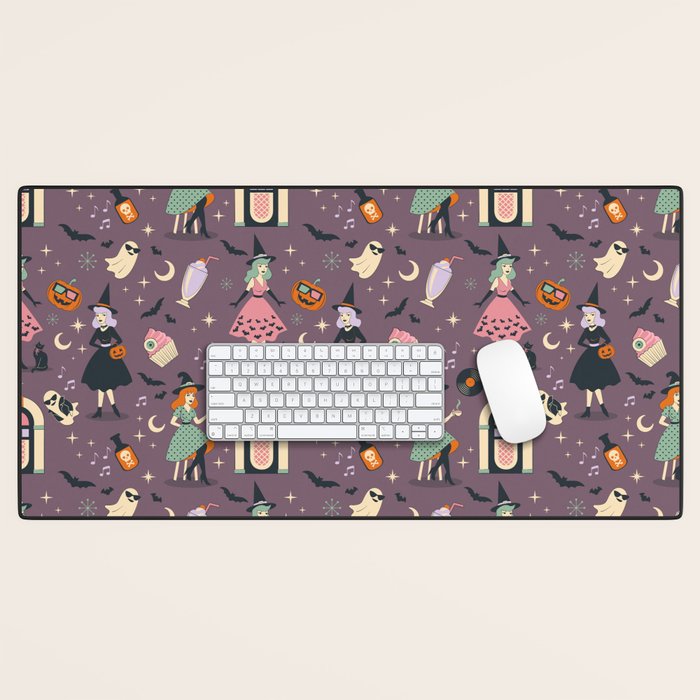50s Witch Vibes Desk Mat Gallery Image 1