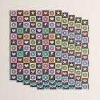 Colorful Checkerboard 80s Wrapping Paper Gallery Image 3