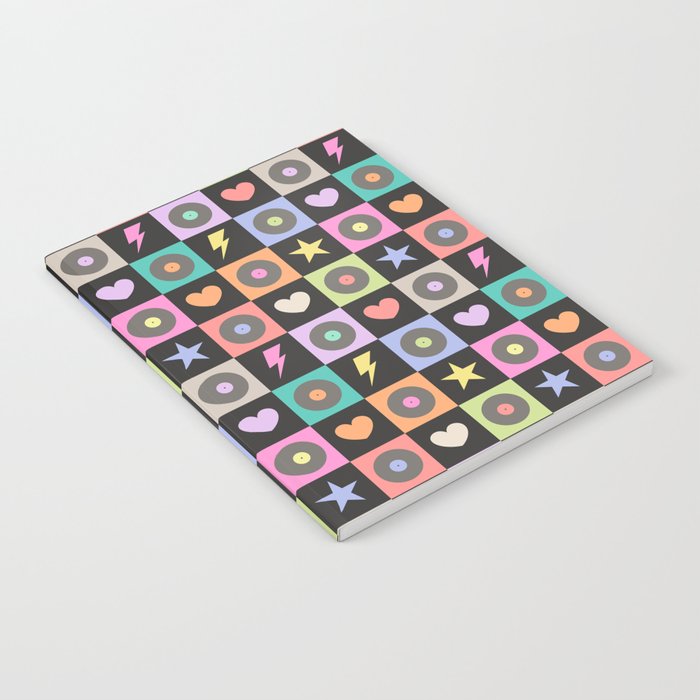 Colorful Checkerboard 80s Notebook Gallery Image 2