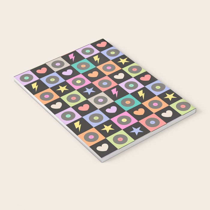 Colorful Checkerboard 80s Notebook Gallery Image 3