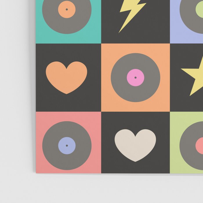 Colorful Checkerboard 80s Poster Gallery Image 3