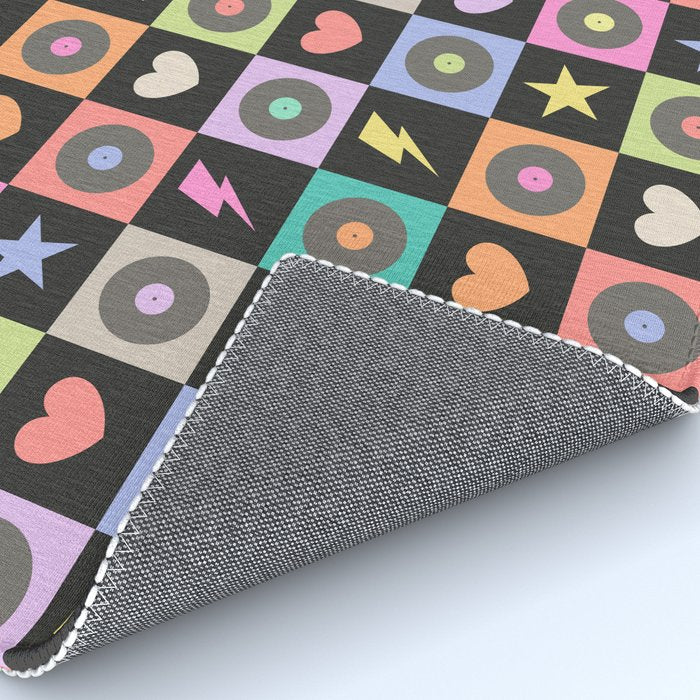 Colorful Checkerboard 80s Rug Gallery Image 4
