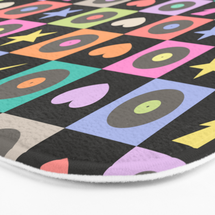 Colorful Checkerboard 80s Bath Mat Gallery Image 3