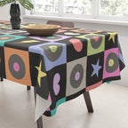 Colorful Checkerboard 80s Tablecloth Gallery Image 3