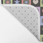 Colorful Checkerboard 80s Bath Mat Gallery Image 2