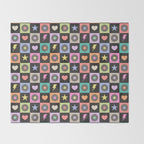 Colorful Checkerboard 80s Throw Blanket Gallery Image 2