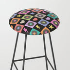 Colorful Checkerboard 80s Stool Gallery Image 2