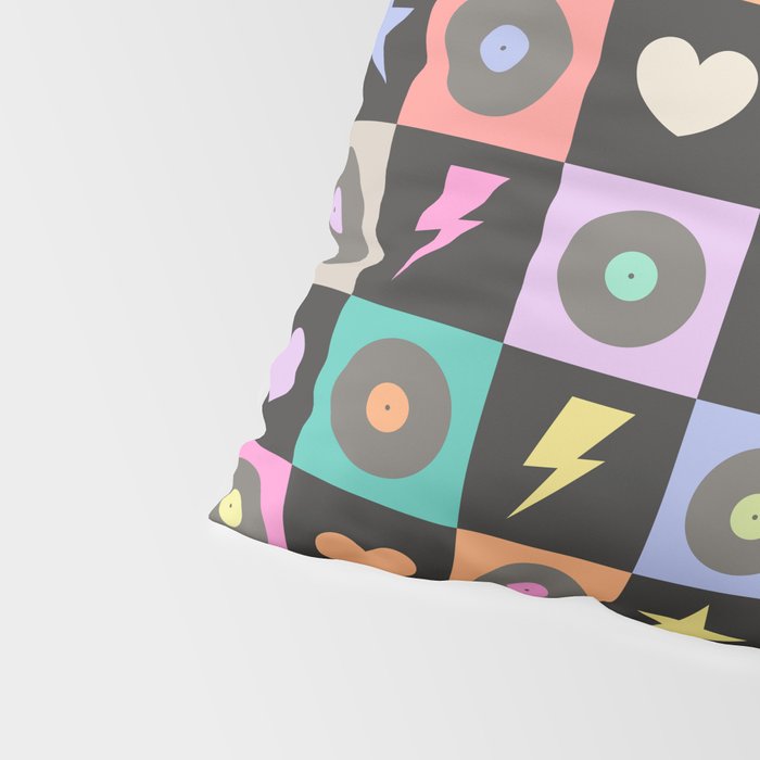Colorful Checkerboard 80s Pillow Sham Gallery Image 4