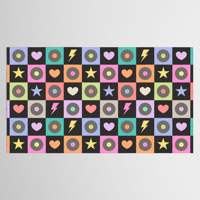 Colorful Checkerboard 80s Tablecloth Gallery Image 2