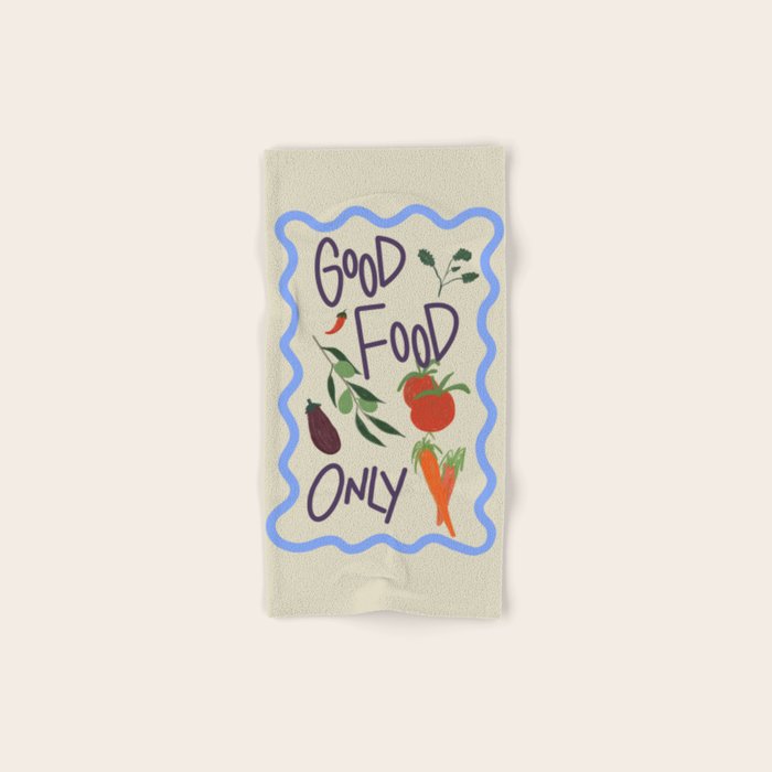 Good Food Only Bath Towel Gallery Image 1