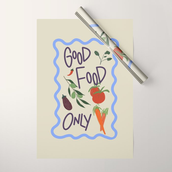 Good Food Only Wrapping Paper Gallery Image 1