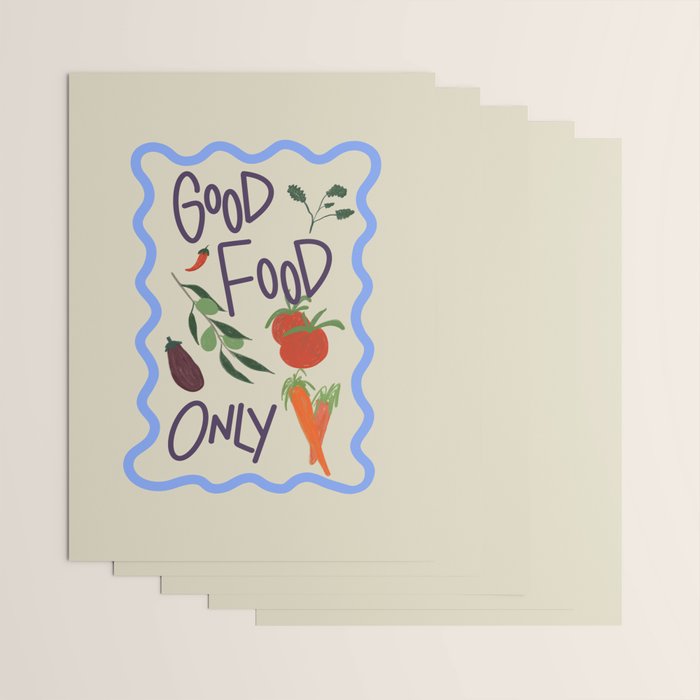 Good Food Only Wrapping Paper Gallery Image 3