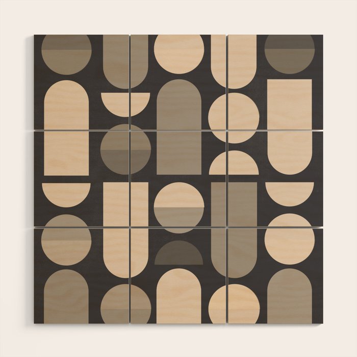 Abstract Geometric Shapes 73 Wood Wall Art Gallery Image 1