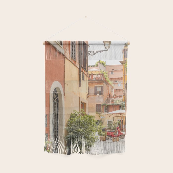 Street In Rome Photo | Travel Photography In Italy Art Print | Colorful Trastevere Houses Wall Hanging Gallery Image 1