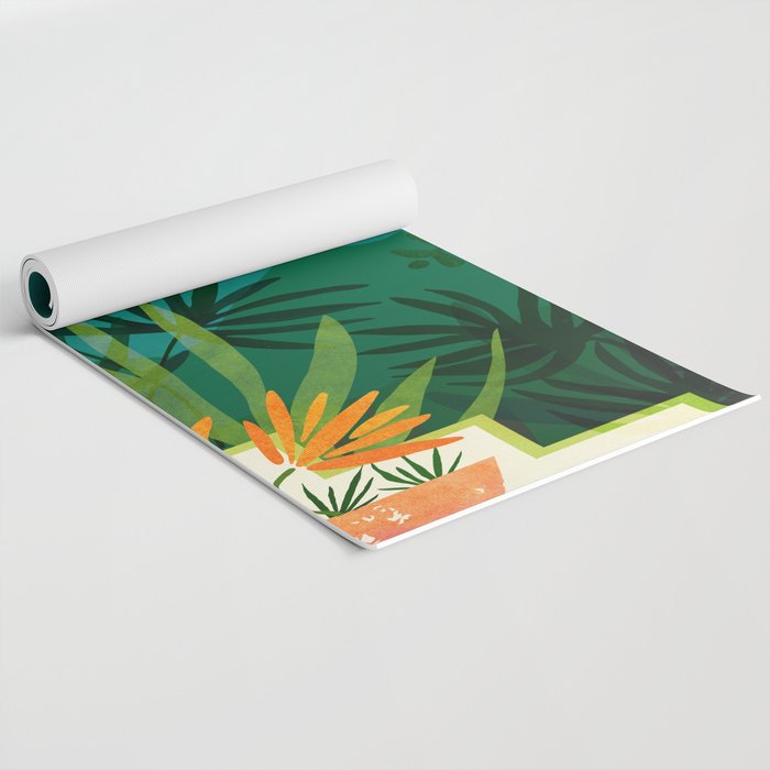 Tropical Moonlight Night Scene Yoga Mat Gallery Image 2