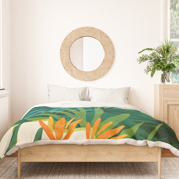 Tropical Moonlight Night Scene Duvet Cover Gallery Image 3