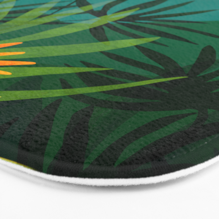 Tropical Moonlight Night Scene Bath Mat Gallery Image 3