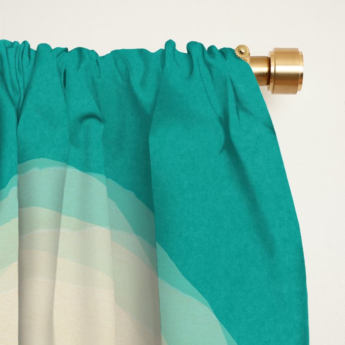 Tropical Moonlight Night Scene Window Curtain Gallery Image 2