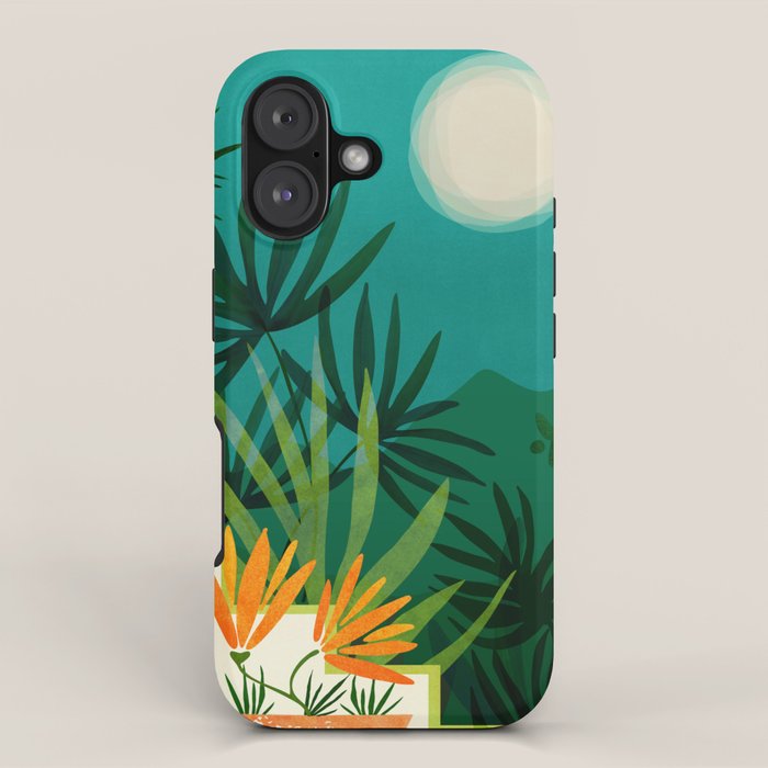 Tropical Moonlight Night Scene iPhone Case Gallery Image 1