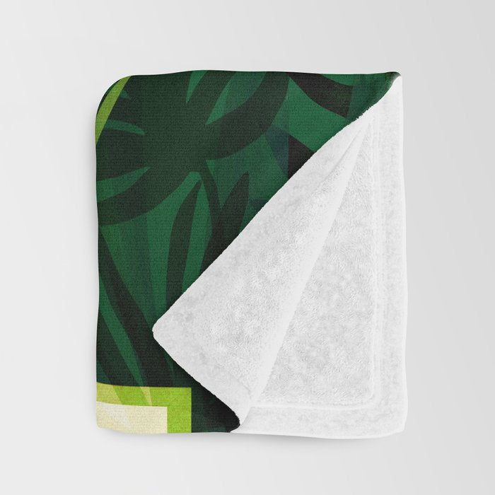 Tropical Moonlight Night Scene Throw Blanket Gallery Image 3