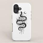 Serpent Spell -Black and White iPhone Case Gallery Image 1