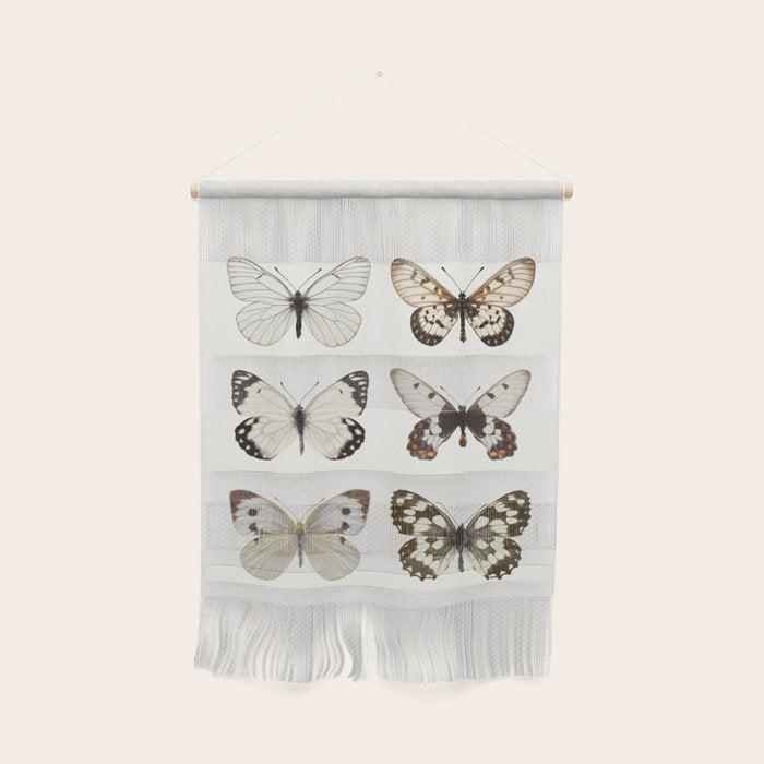 Butterflies in Neutral Colors Wall Hanging Gallery Image 1