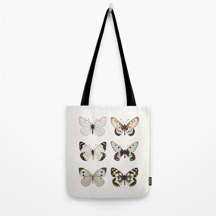 Butterflies in Neutral Colors Tote Bag Gallery Image 2