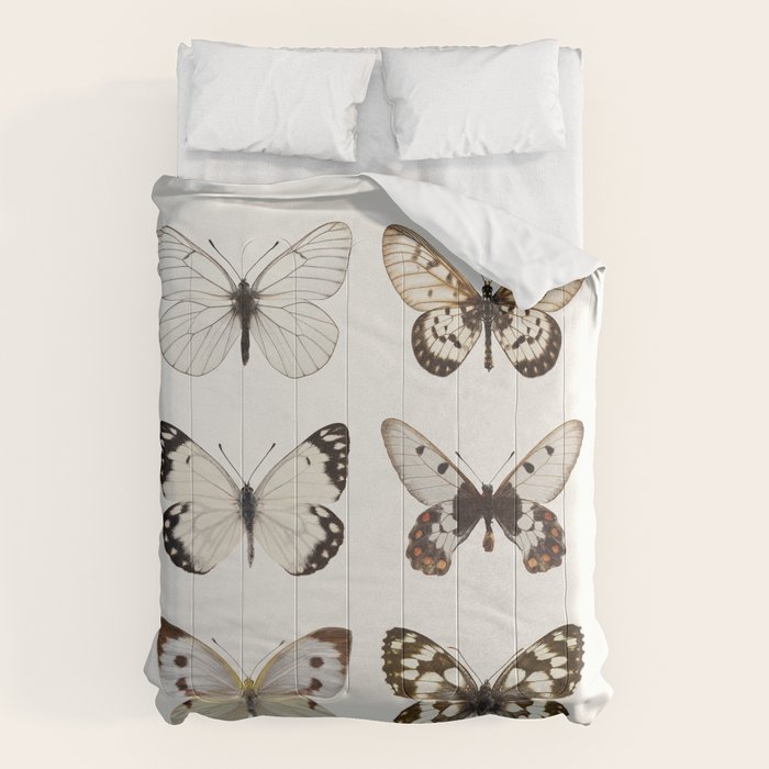 Butterflies in Neutral Colors Comforter Gallery Image 6