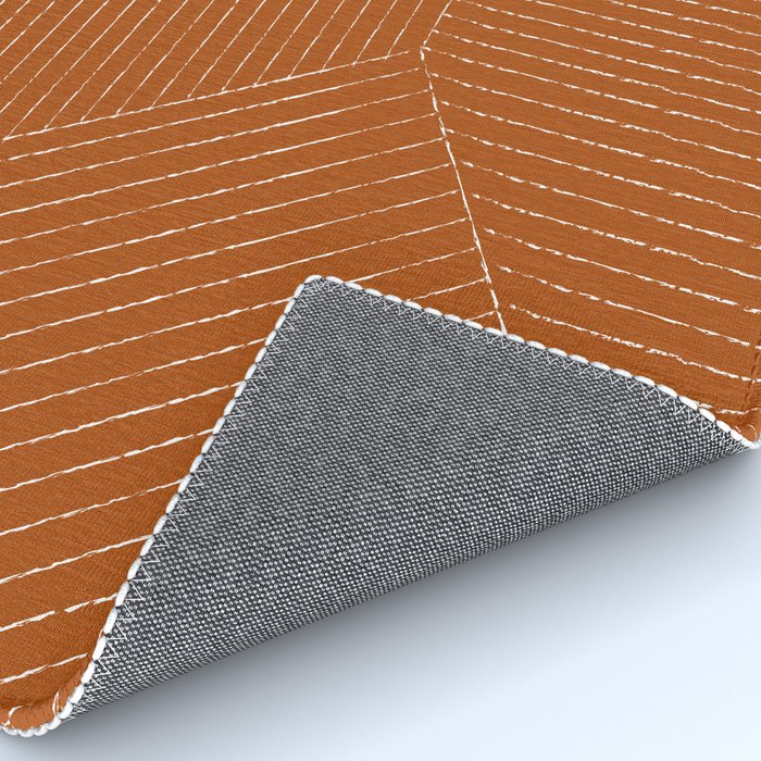 Lines (Rust) Rug Gallery Image 4