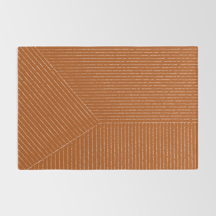 Lines (Rust) Rug Gallery Image 2