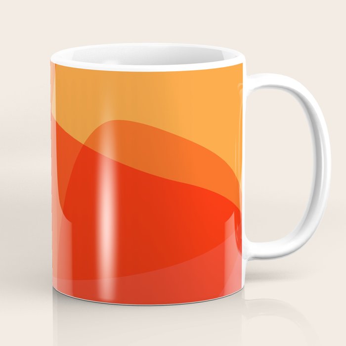 Abstract Organic Shapes in Red Coffee Mug Gallery Image 1