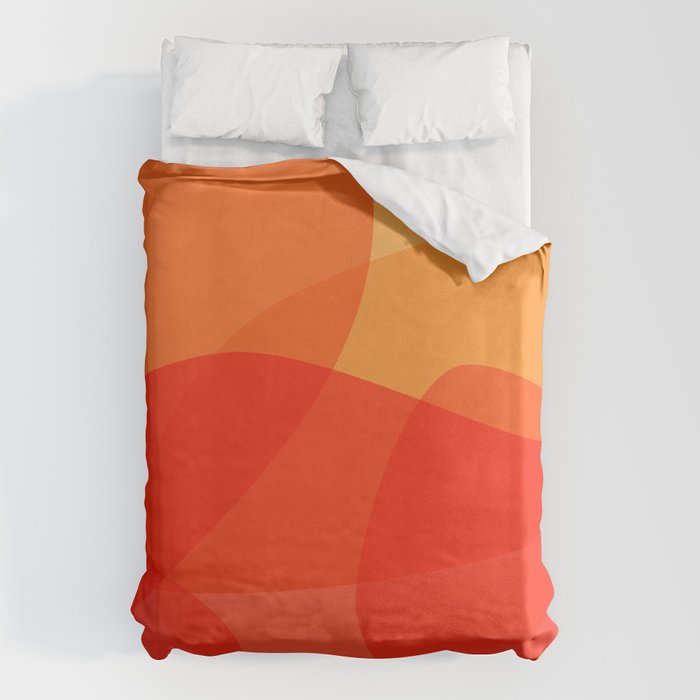 Abstract Organic Shapes in Red Duvet Cover Gallery Image 6