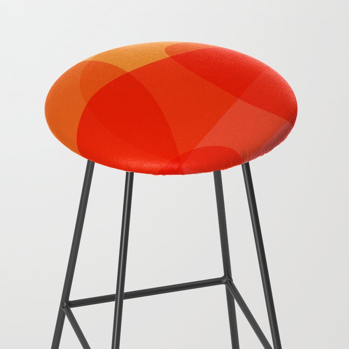 Abstract Organic Shapes in Red Stool Gallery Image 2