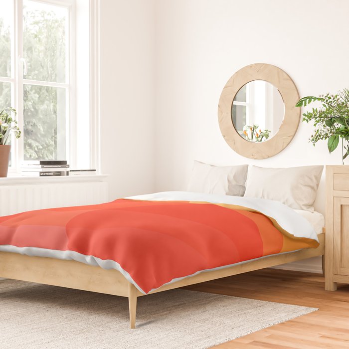 Abstract Organic Shapes in Red Duvet Cover Gallery Image 2