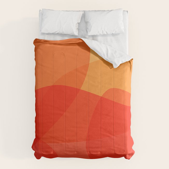 Abstract Organic Shapes in Red Comforter Gallery Image 6