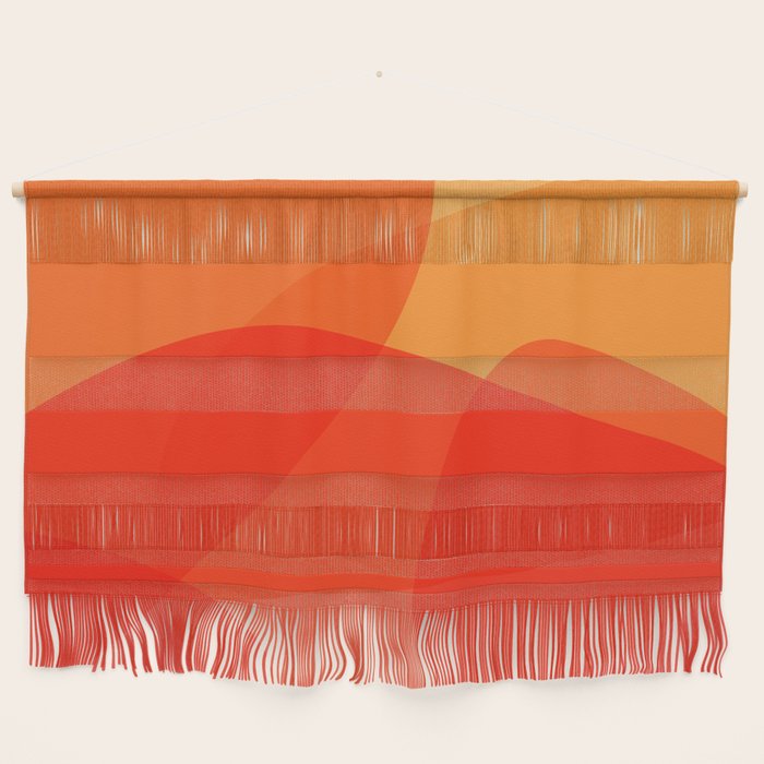 Abstract Organic Shapes in Red Wall Hanging Gallery Image 1