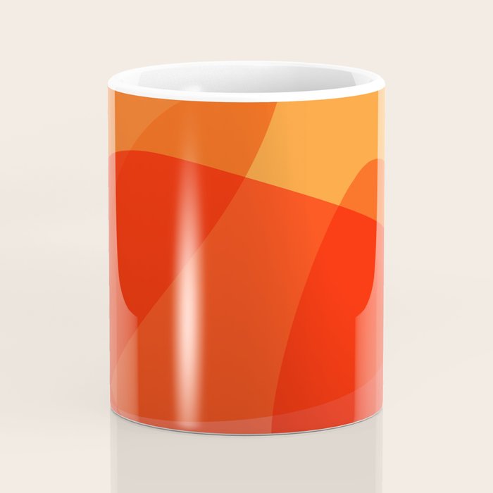 Abstract Organic Shapes in Red Coffee Mug Gallery Image 4