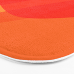 Abstract Organic Shapes in Red Bath Mat Gallery Image 3