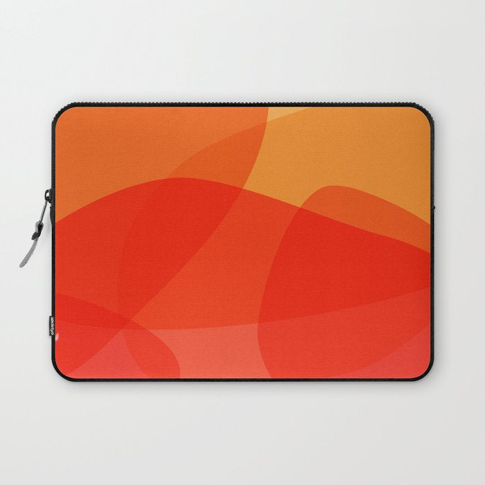 Abstract Organic Shapes in Red Laptop Sleeve Gallery Image 1