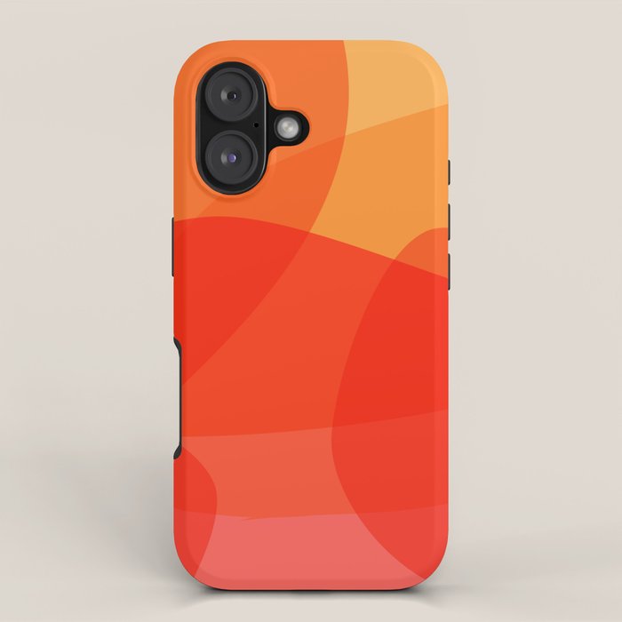 Abstract Organic Shapes in Red iPhone Case Gallery Image 1