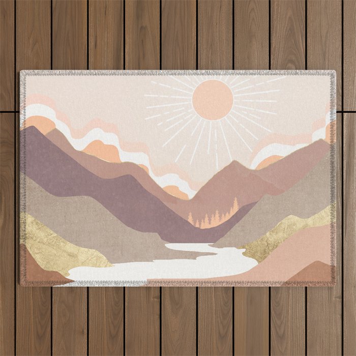 Salmon Vista Outdoor Rug Gallery Image 1