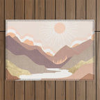 Salmon Vista Outdoor Rug Gallery Image 1