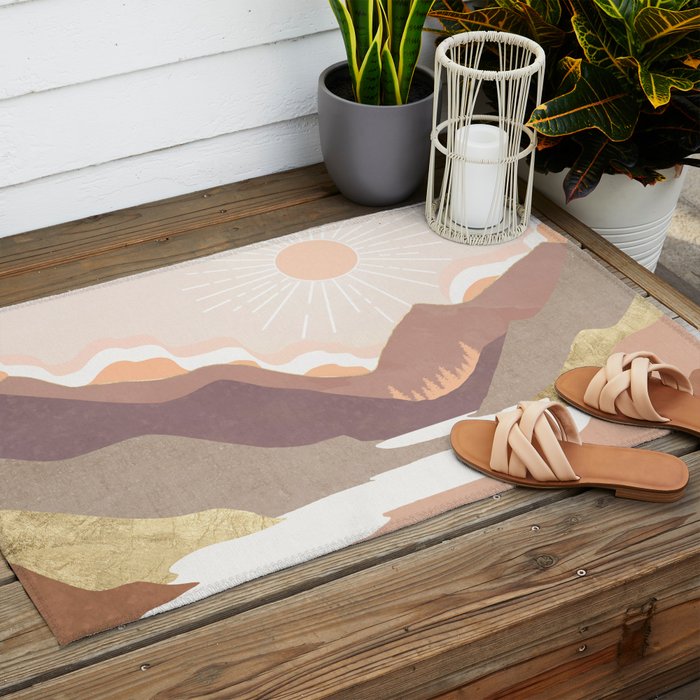 Salmon Vista Outdoor Rug Gallery Image 2
