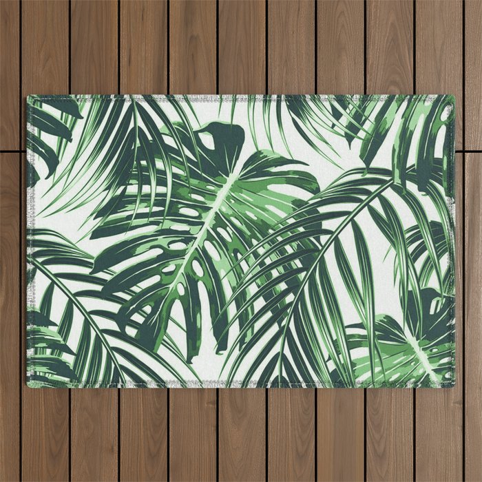 Tropical Leaves 4 Outdoor Rug Gallery Image 1